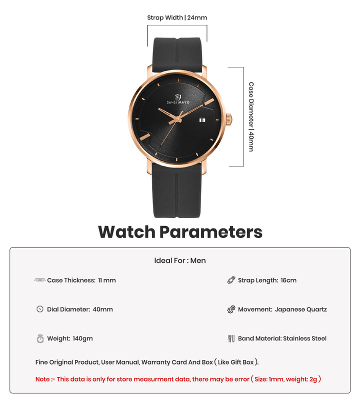 Uicto Midnight Black Magnetic Lock Analog