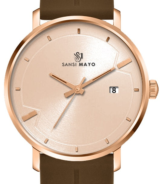 Uicto Regal Rose Gold Magnetic Lock Analog