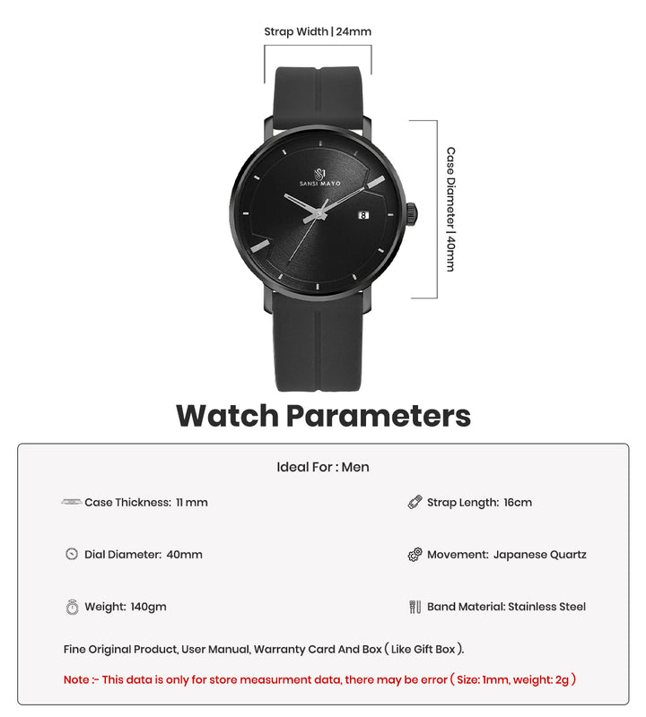 Uicto Onyx Black Magnetic Lock Analog