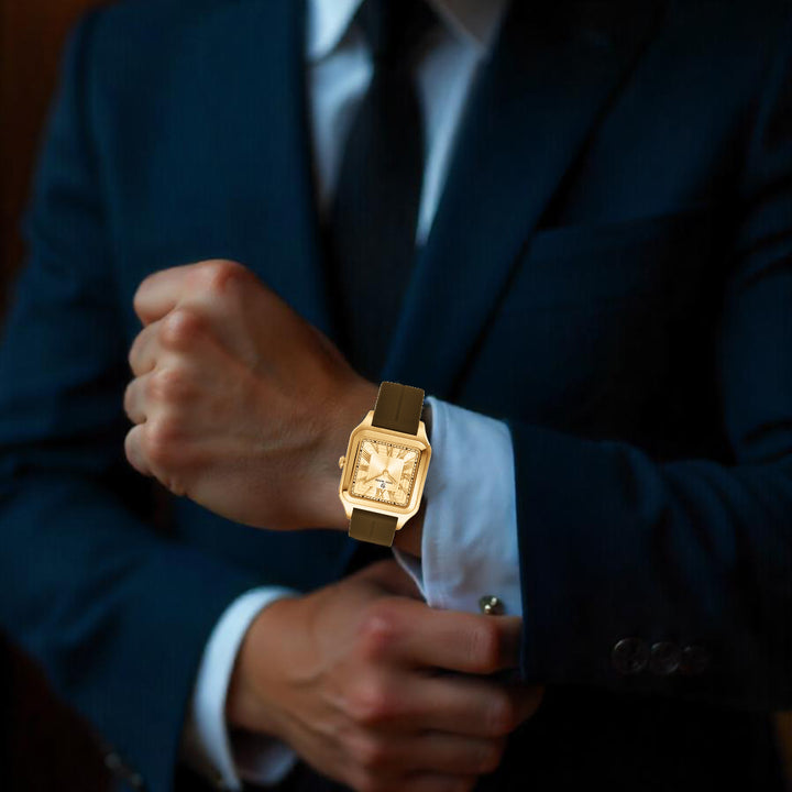 Mojo Luxe Gold Square Magnetic Analog