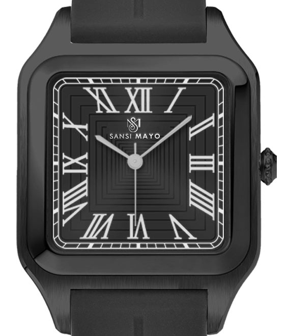 Mojo Onyx Black Square Magnetic Analog