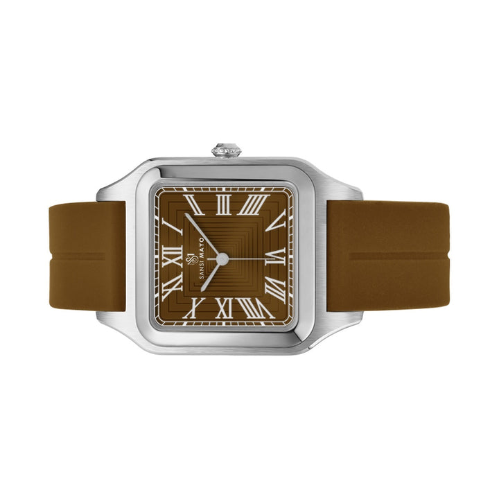 Mojo Mocha Brown Square Magnetic Analog