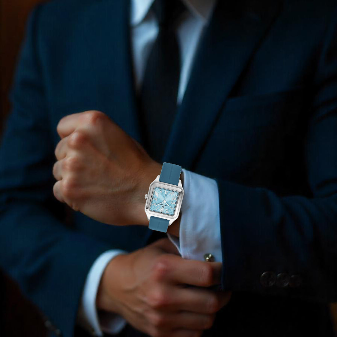 Mojo Sky Blue Square Magnetic Analog