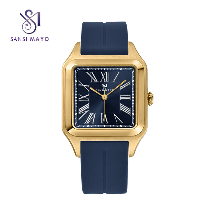 Albert Azure Blue Square Analog
