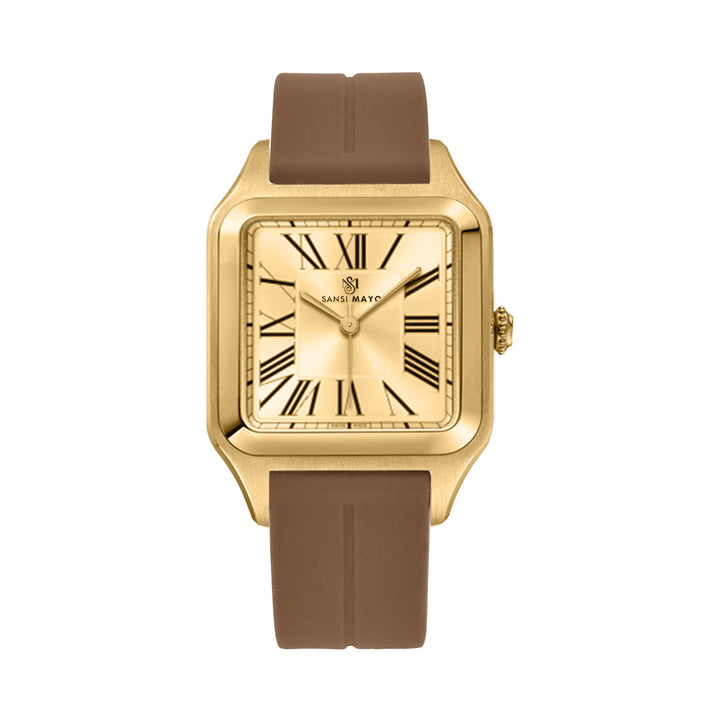 Albert Luxe Gold Square Analog