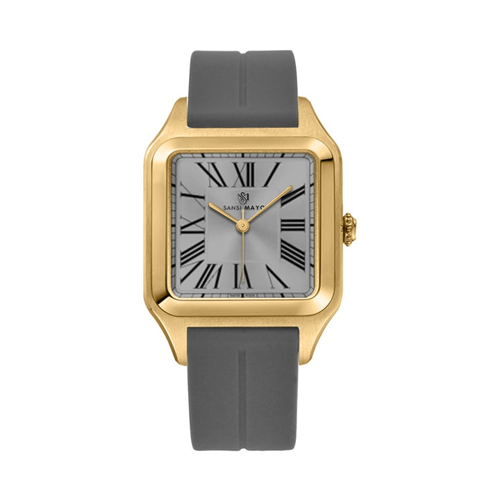 Albert Graphite Grey Square Analog