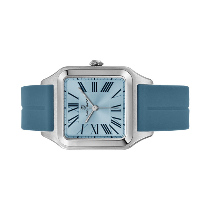 SANSI MAYO Men's | Turquoise Silicone Square Watch | Turquoise Dial |  Magnetic Lock