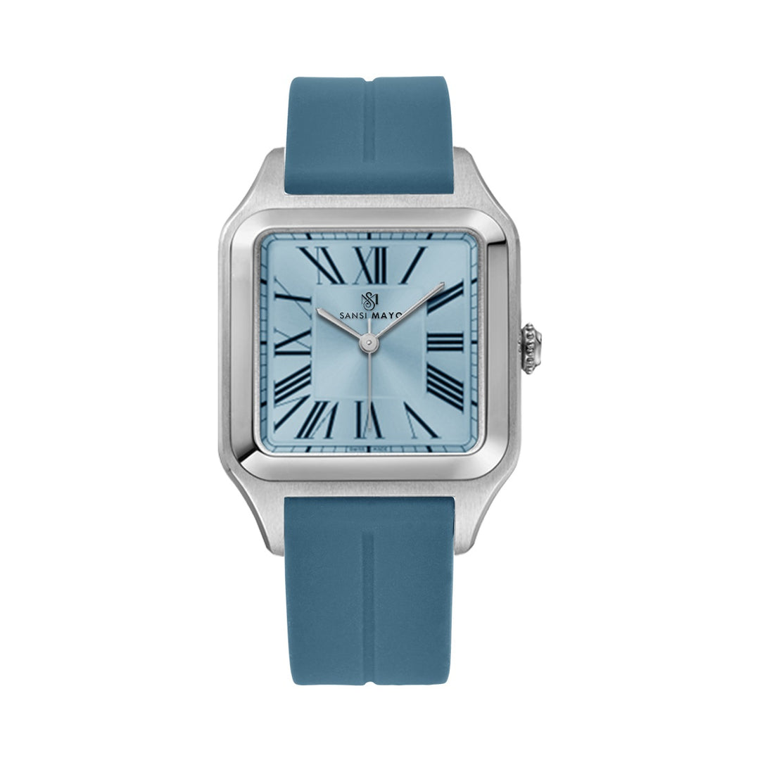 Albert Sky Blue Square Analog