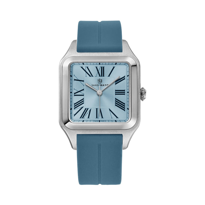 Albert Sky Blue Square Analog