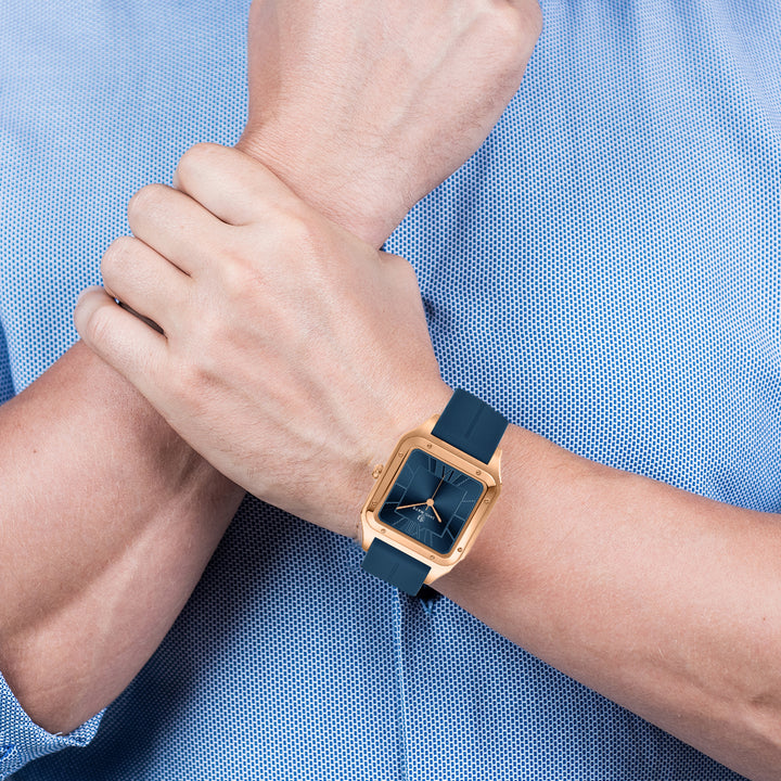 Carls Deep Ocean Blue Square Analog