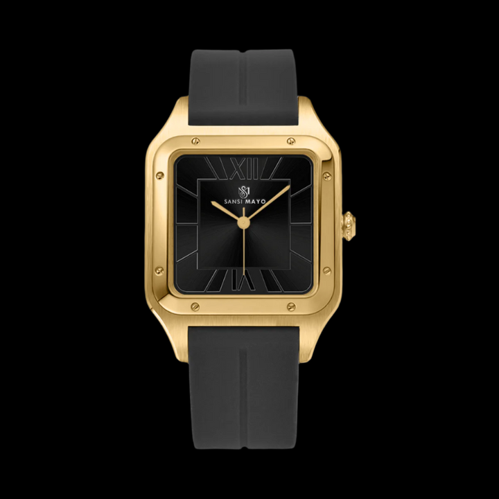 Carls Carbon Black Square Analog