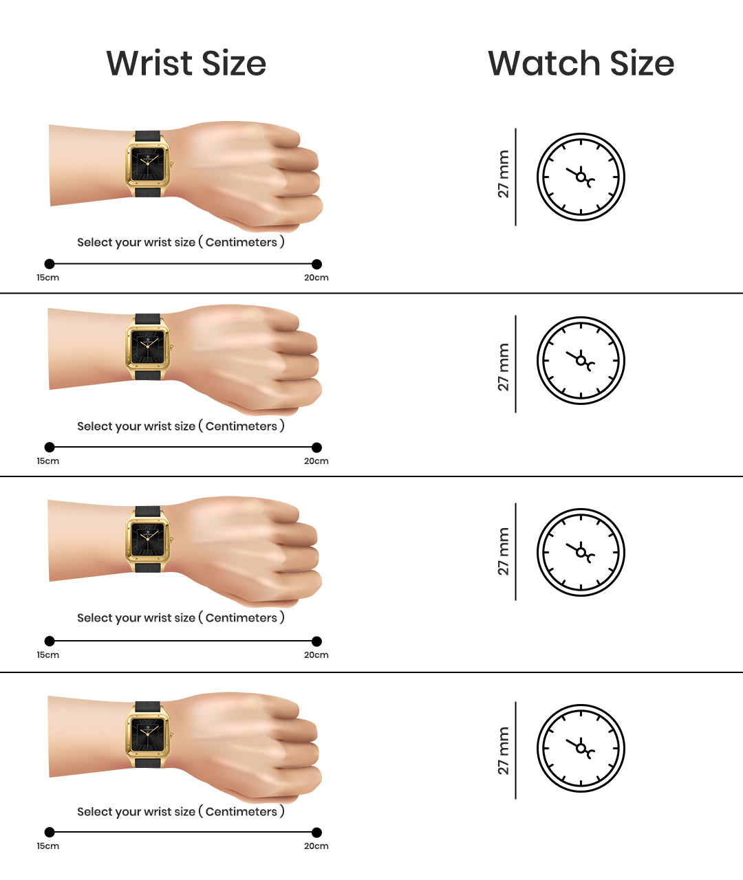 Carls Carbon Black Square Analog