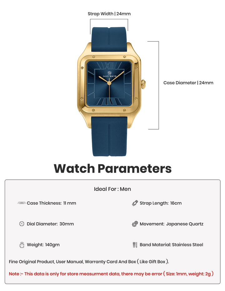 Carls Royal Blue Square Analog
