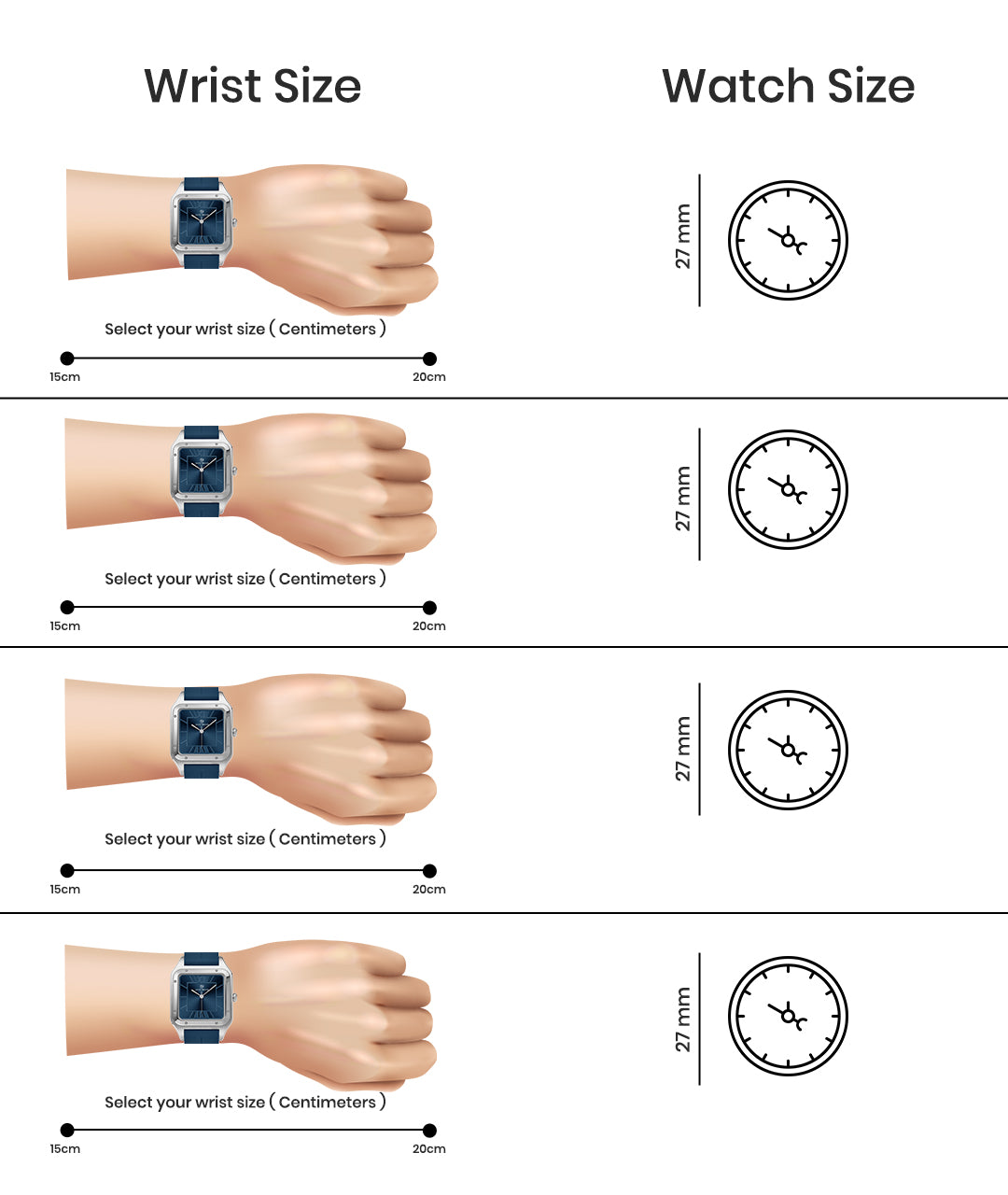 Carls Navy Blue Square Analog