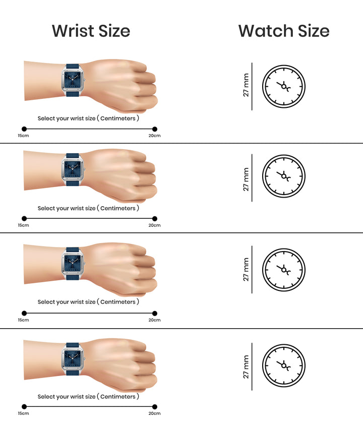 Carls Navy Blue Square Analog