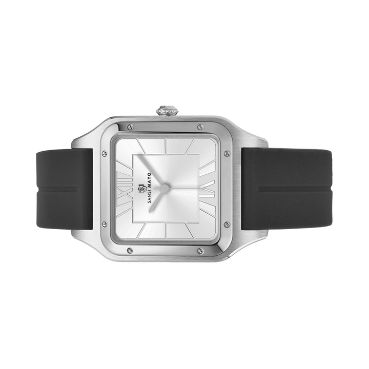 Carls Pearl White Square Analog