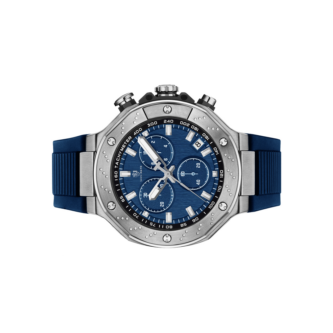 Sansi Mayo Romano Watch — Blue Dial with Date & Second Dial
