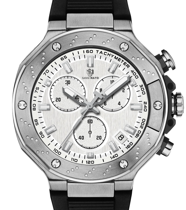 Romano Dual Dial White – Sansi Mayo Men's Watch
