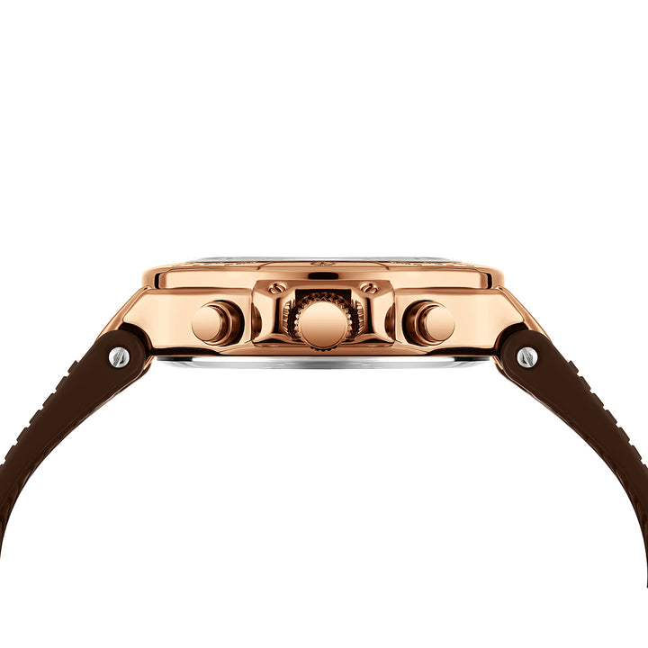 Sansi Mayo Romano Brown Dial Watch — Rose Gold Case & Brown Strap for Men