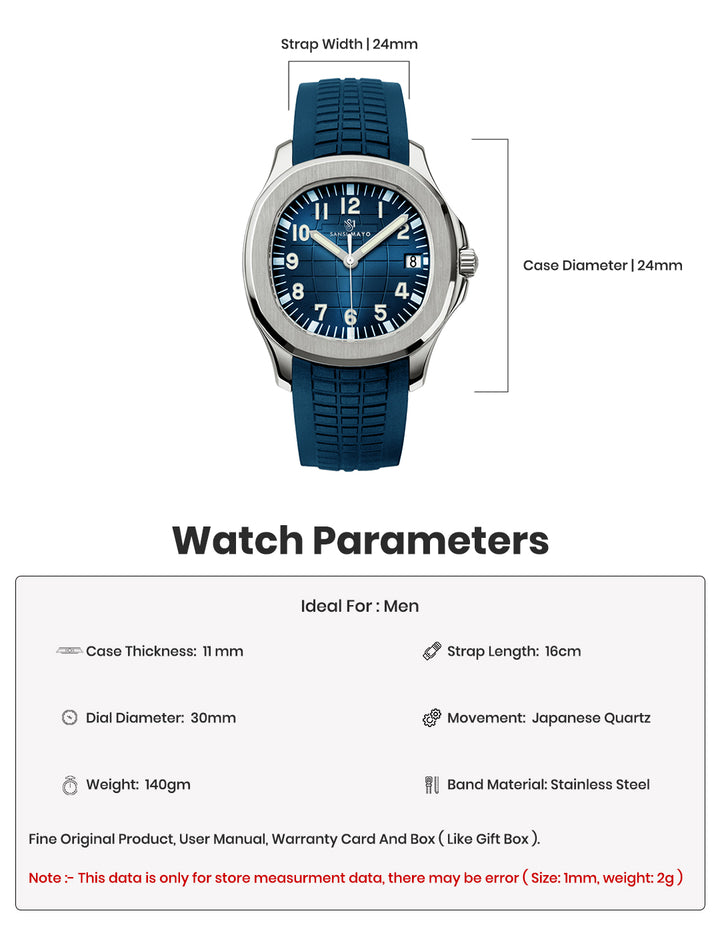 Alpha Ocean Blue Steel Analog