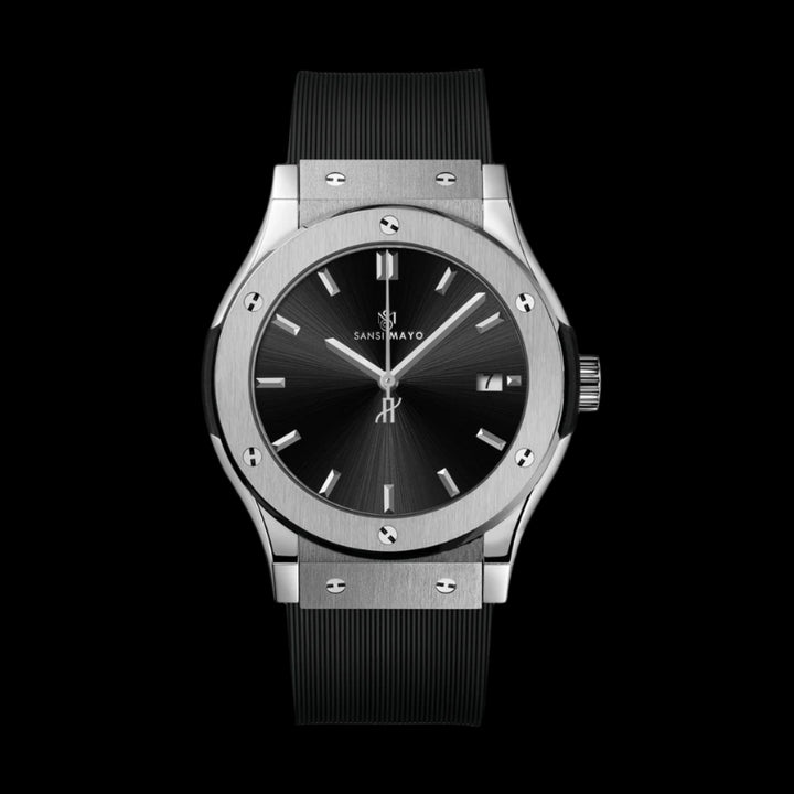 Sansi Mayo Round  Gold  & BlackWrist Watch