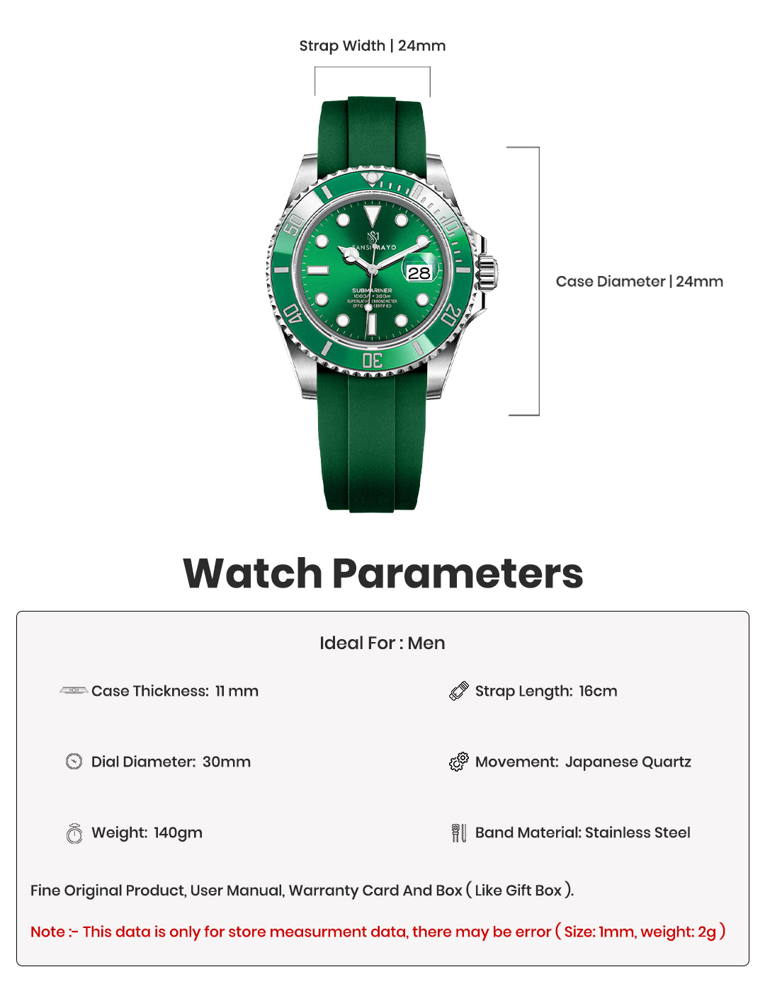 Suns Emerald Green Analog