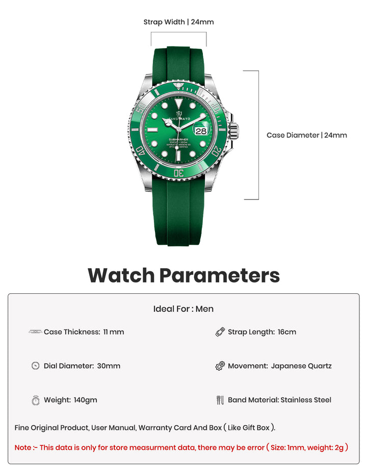 Suns Emerald Green Analog