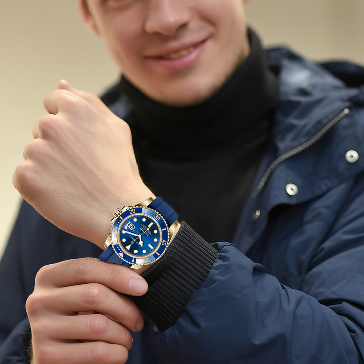 Zaman Deep Navy Blue Analog