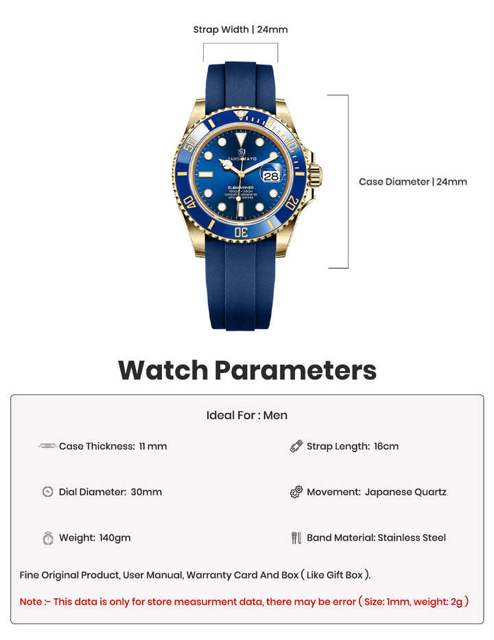 Zaman Deep Navy Blue Analog