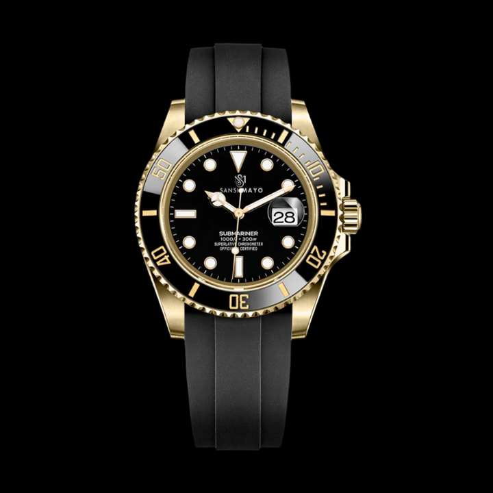 Sansi Mayo Round Two Tone Wrist Watch - Black