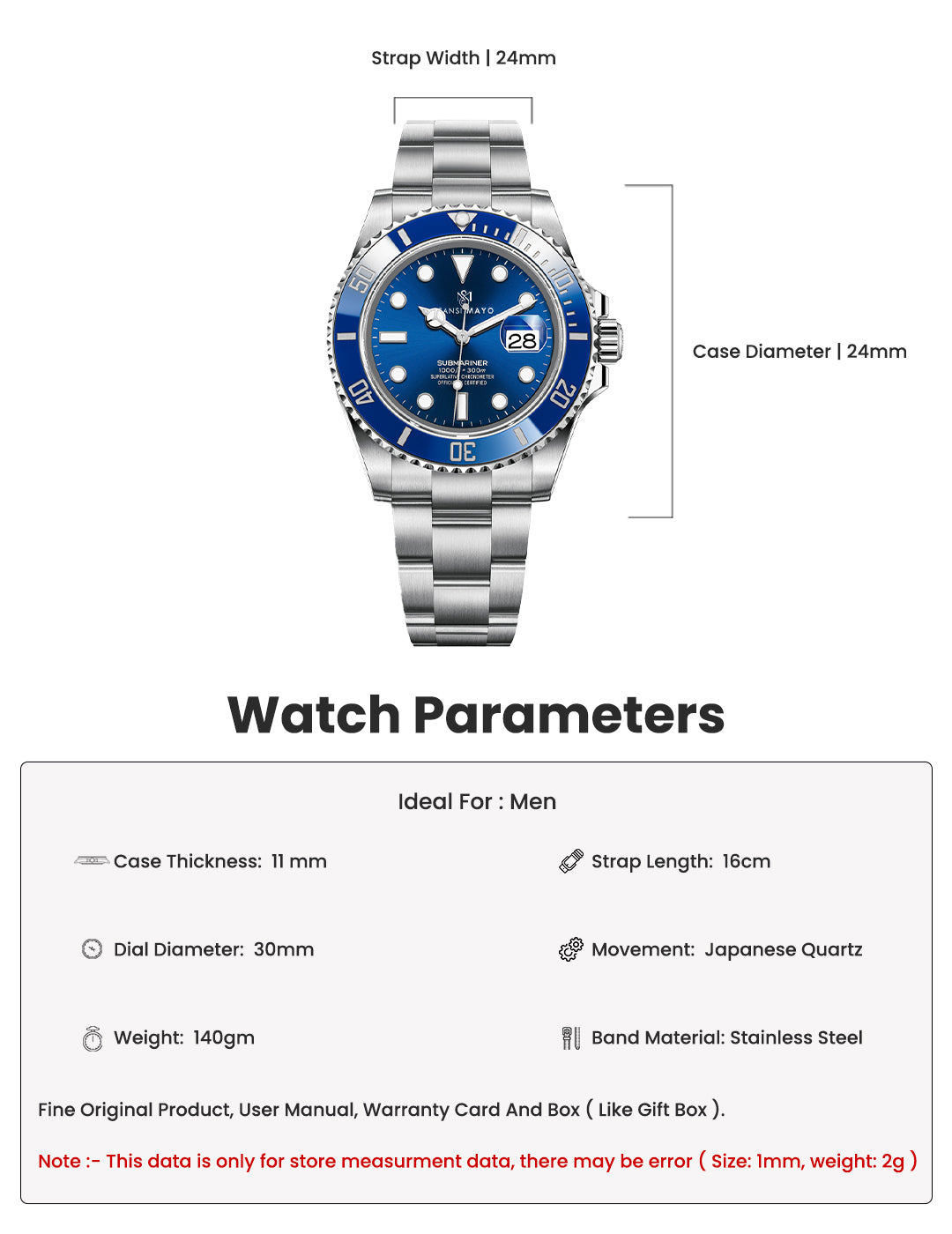 Zoro Azure Steel Analog