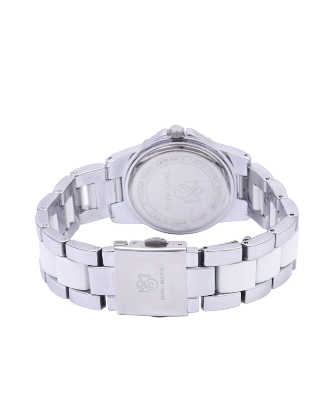 Round Two Tone Silver Elegance Wrist Watch