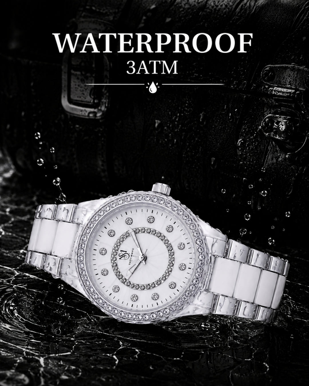 Round Two Tone Silver Elegance Wrist Watch
