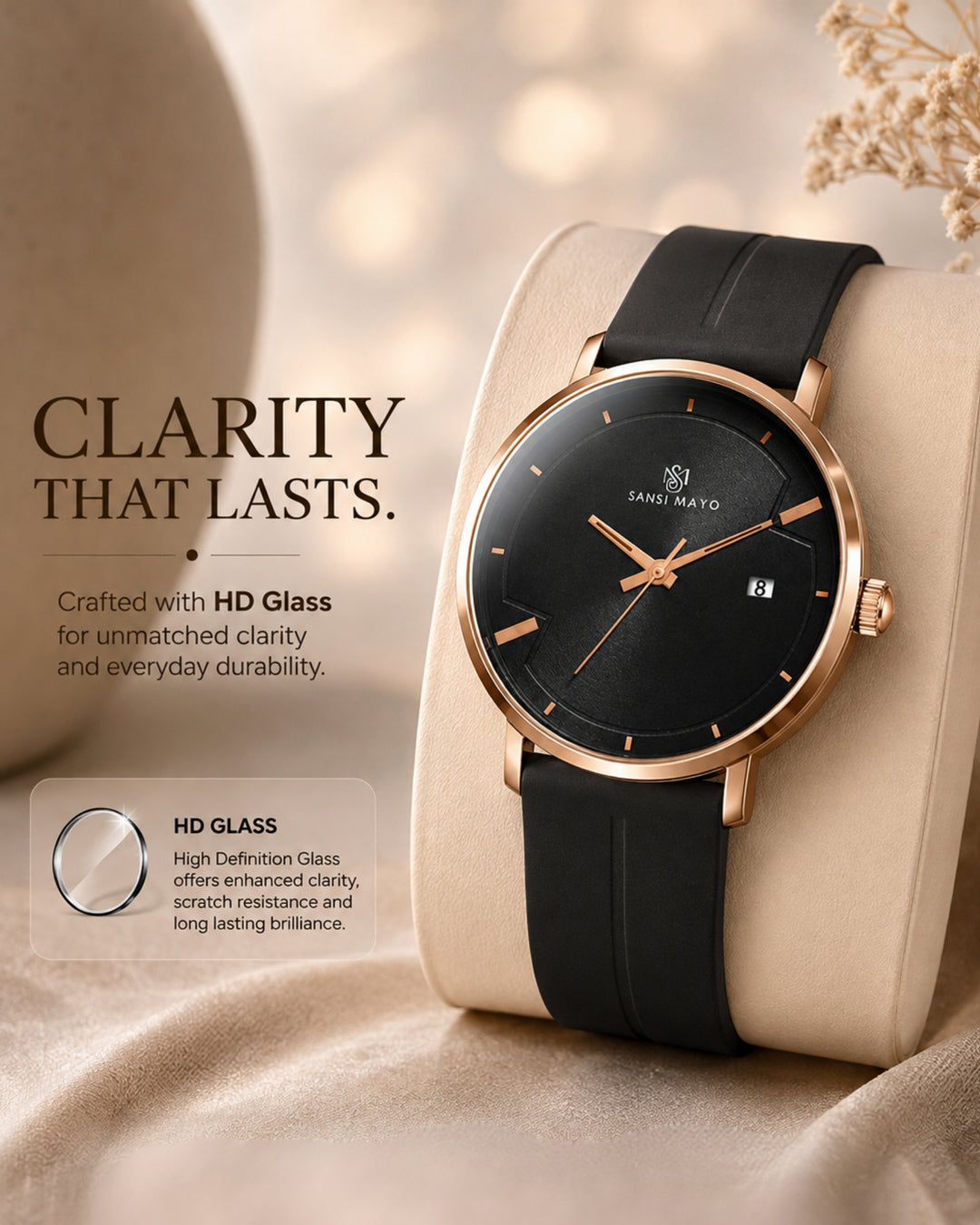 Jet Black Magnetic Lock Analog