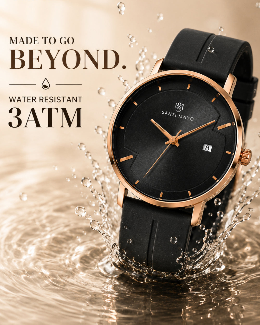 Jet Black Magnetic Lock Analog