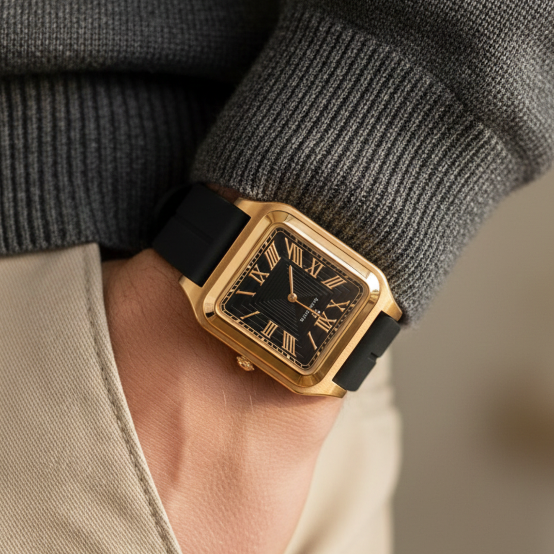 Obsidian Black Square Magnetic Analog