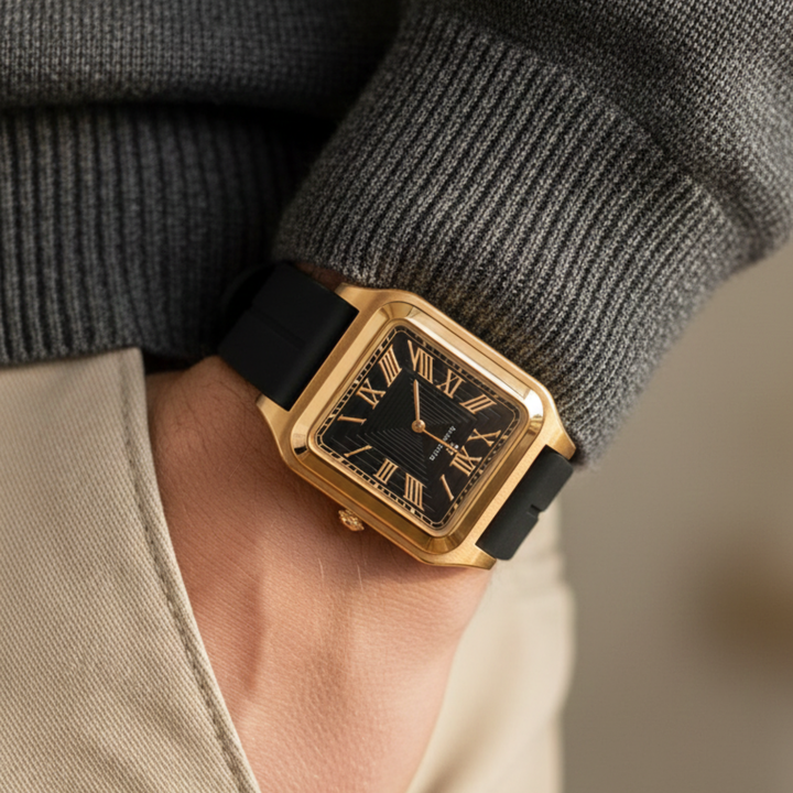 Obsidian Black Square Magnetic Analog