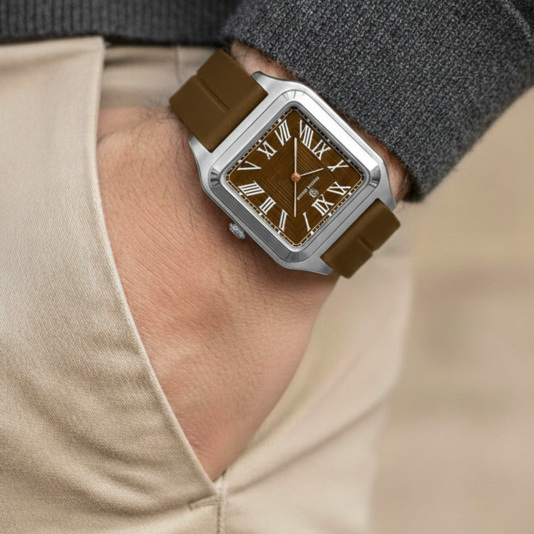 Mocha Brown Square Magnetic Analog