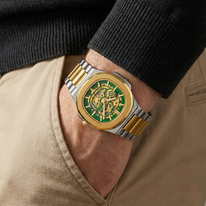 Automatic Mechanical Watch — Green Gold Edition