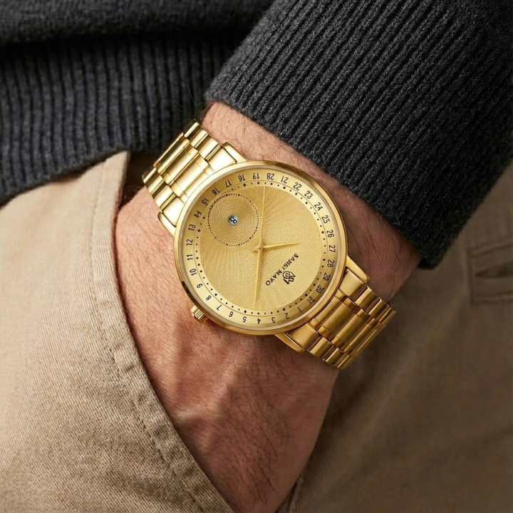 Gold Date Dial Quartz Watch