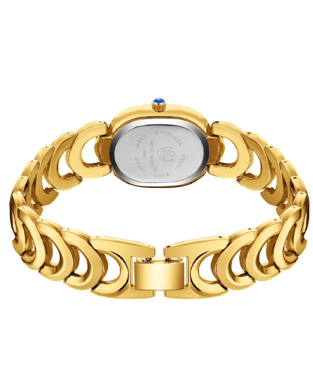 Sansi Mayo VETRA Black Dial Gold Stainless Steel Women's  Watch
