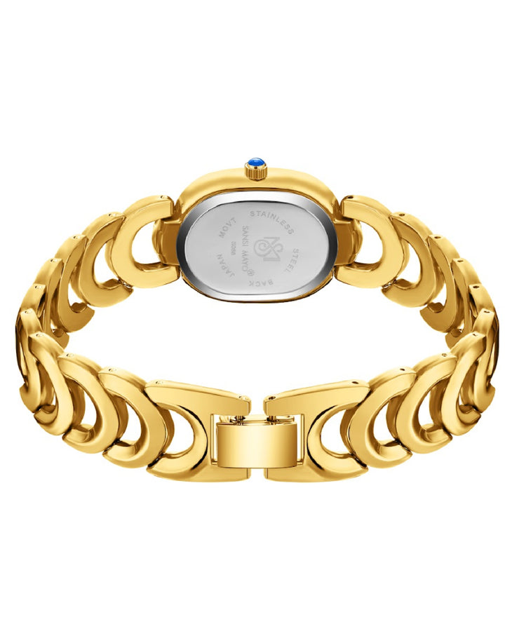 Sansi Mayo VETRA Black Dial Gold Stainless Steel Women's  Watch