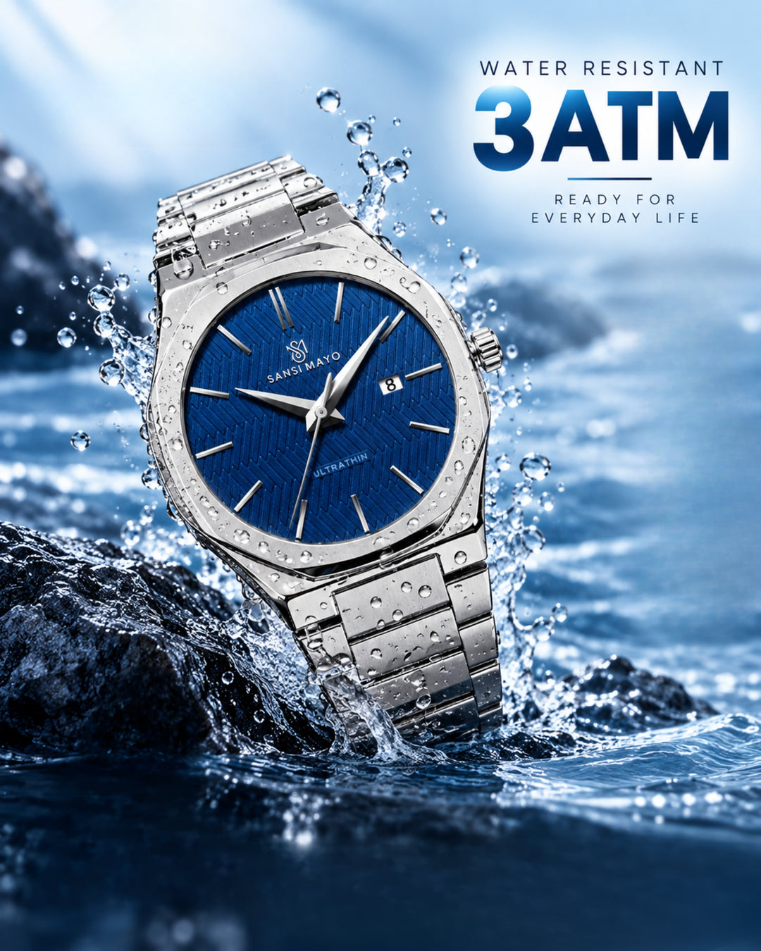 Navy Silver Analog