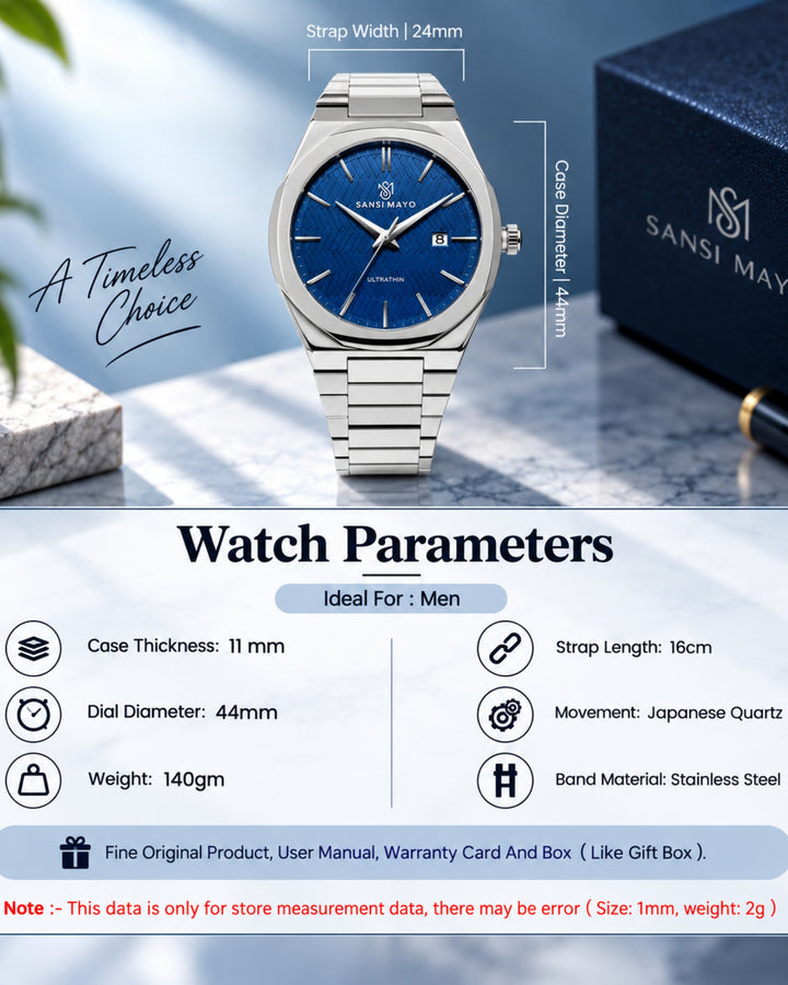 Navy Silver Analog