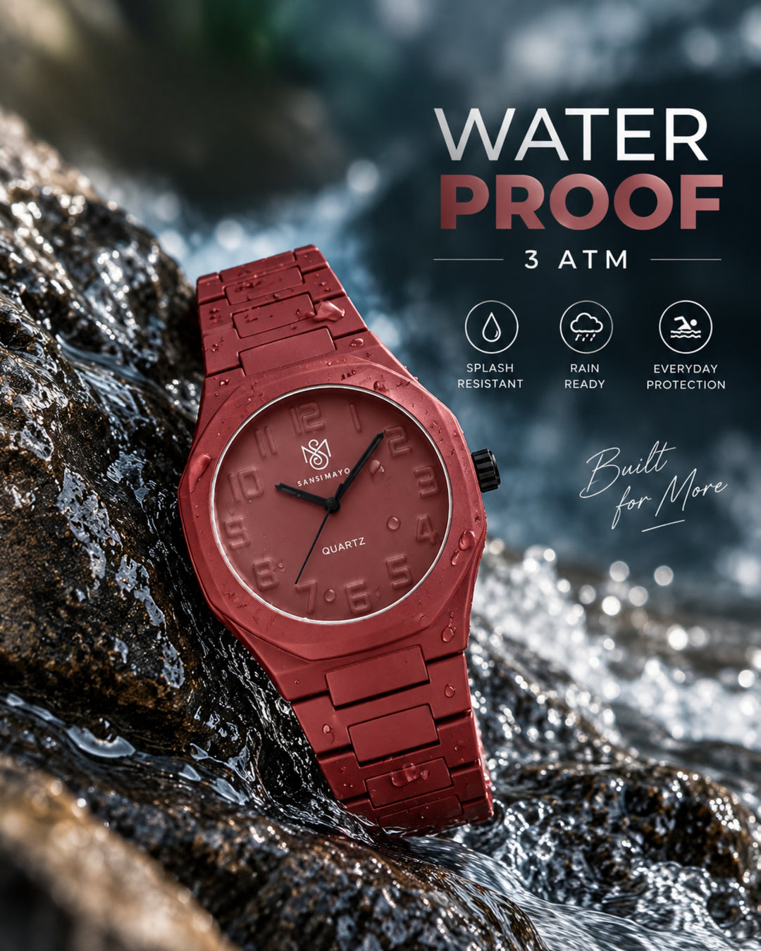 Carnival Dulex Rust Maroon Quartz Watch