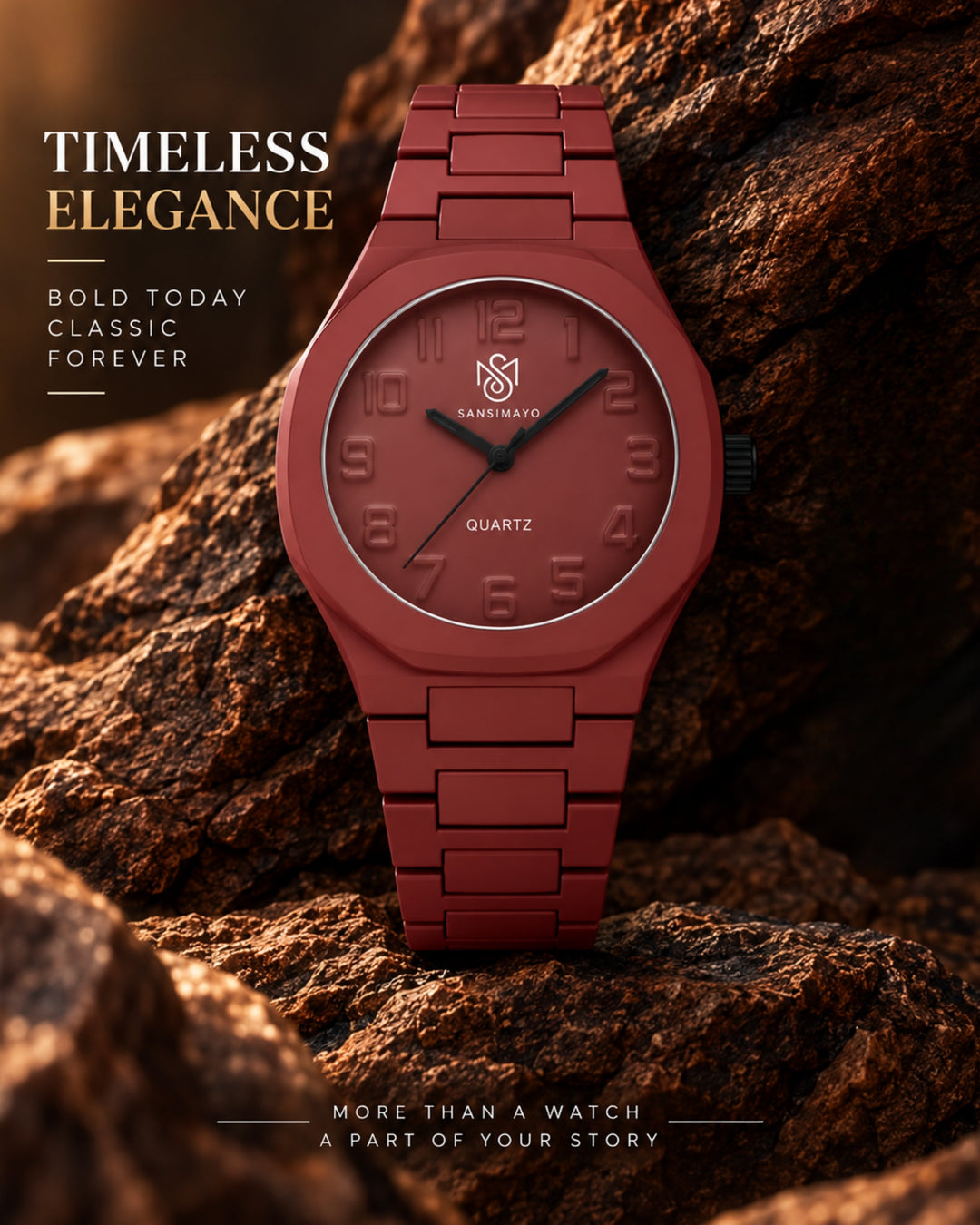 Carnival Dulex Rust Maroon Quartz Watch