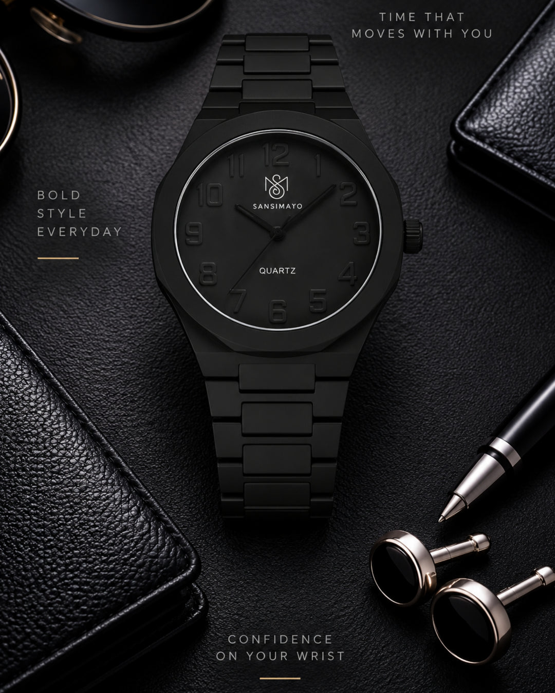 Carnival Dulex Jet Black Quartz Watch