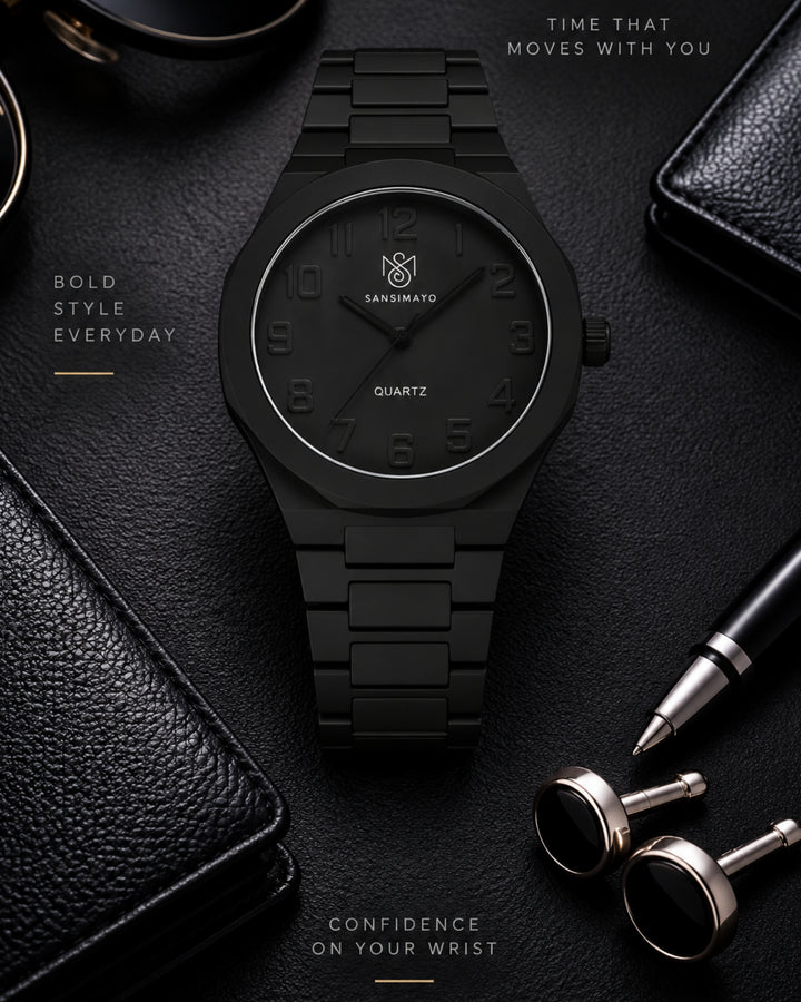 Carnival Dulex Jet Black Quartz Watch