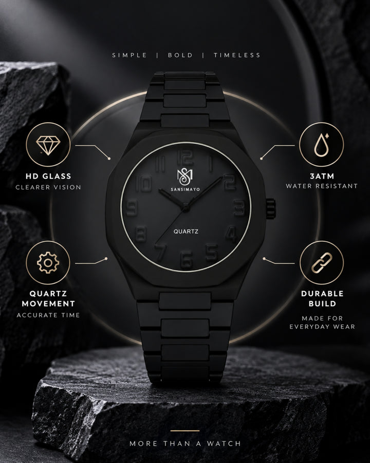 Carnival Dulex Jet Black Quartz Watch