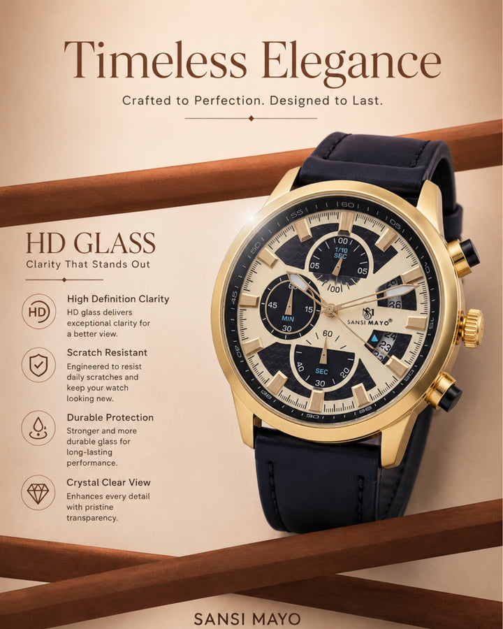 Two-Tone Gold Wrist Watch